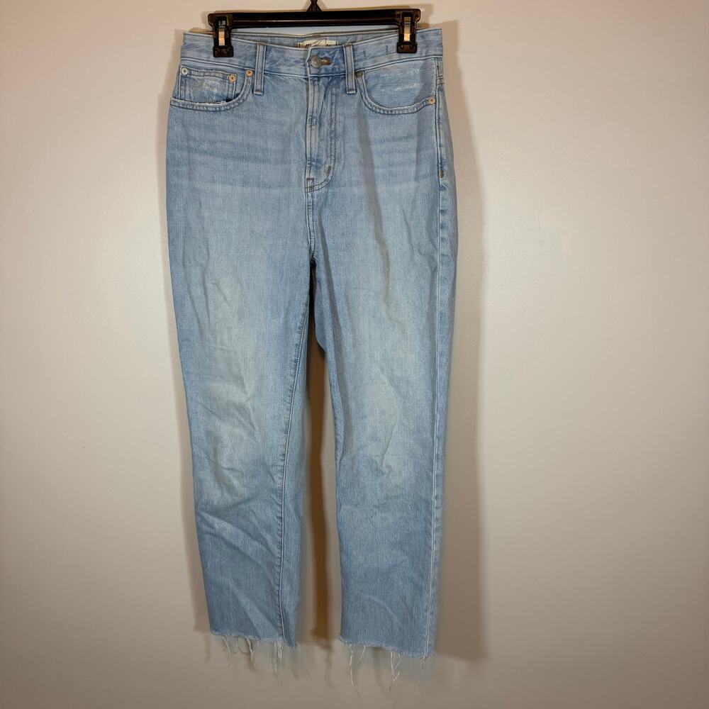 Madewell Light Wash The Curvy Perfect Vintage Jeans Womens 26 Frayed Hem